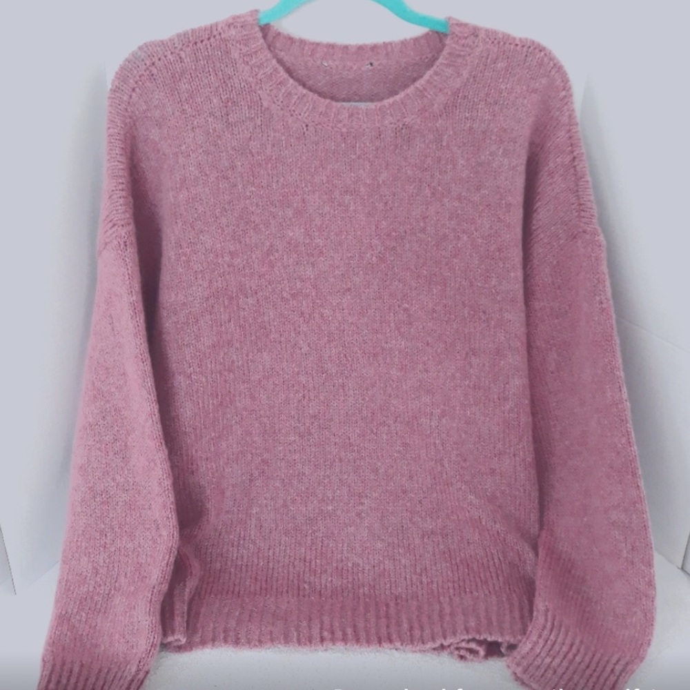 Eileen Fisher Sweater Wool Mohair Pullover Mauve